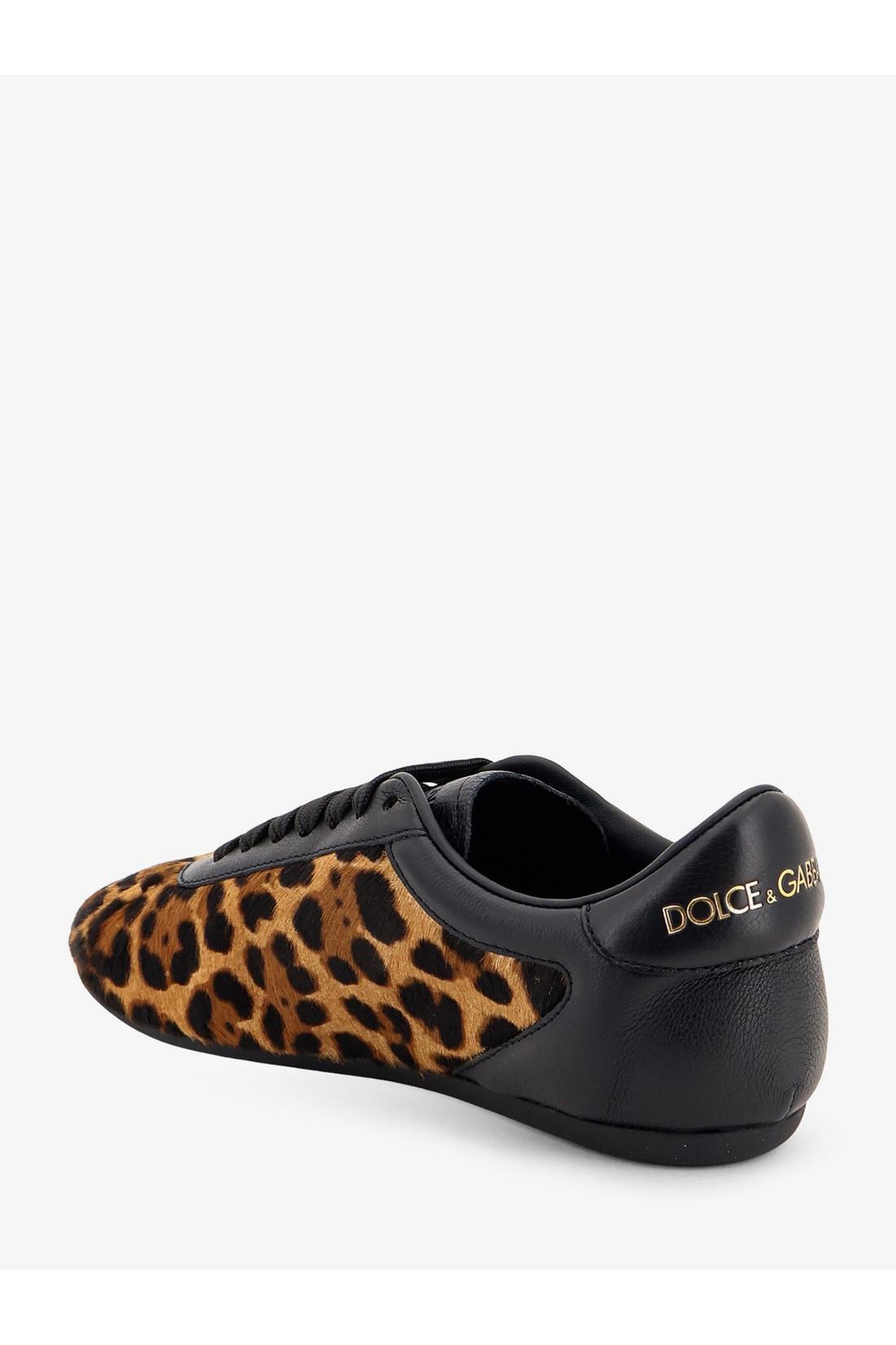 Dolce & Gabbana-OUTLET-SALE-Sneakers Ballet in pony hair leopard print-ARCHIVIST