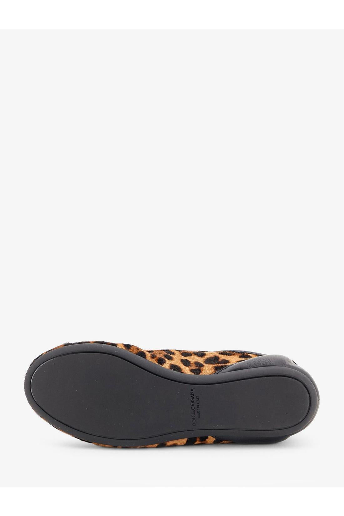 Dolce & Gabbana-OUTLET-SALE-Sneakers Ballet in pony hair leopard print-ARCHIVIST