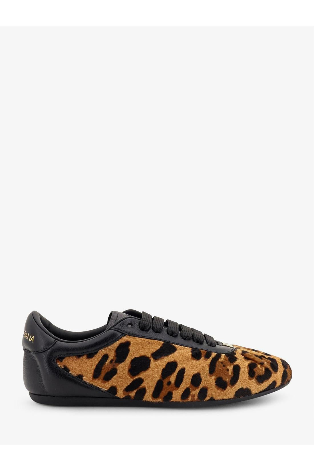 Dolce & Gabbana-OUTLET-SALE-Sneakers Ballet in pony hair leopard print-ARCHIVIST