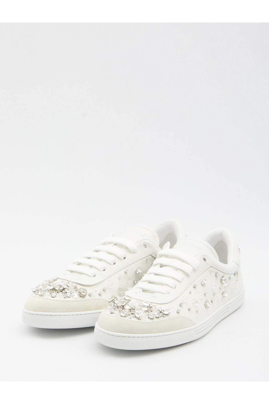 Dolce & Gabbana-OUTLET-SALE-Sneakers embellished with rhinestones-ARCHIVIST