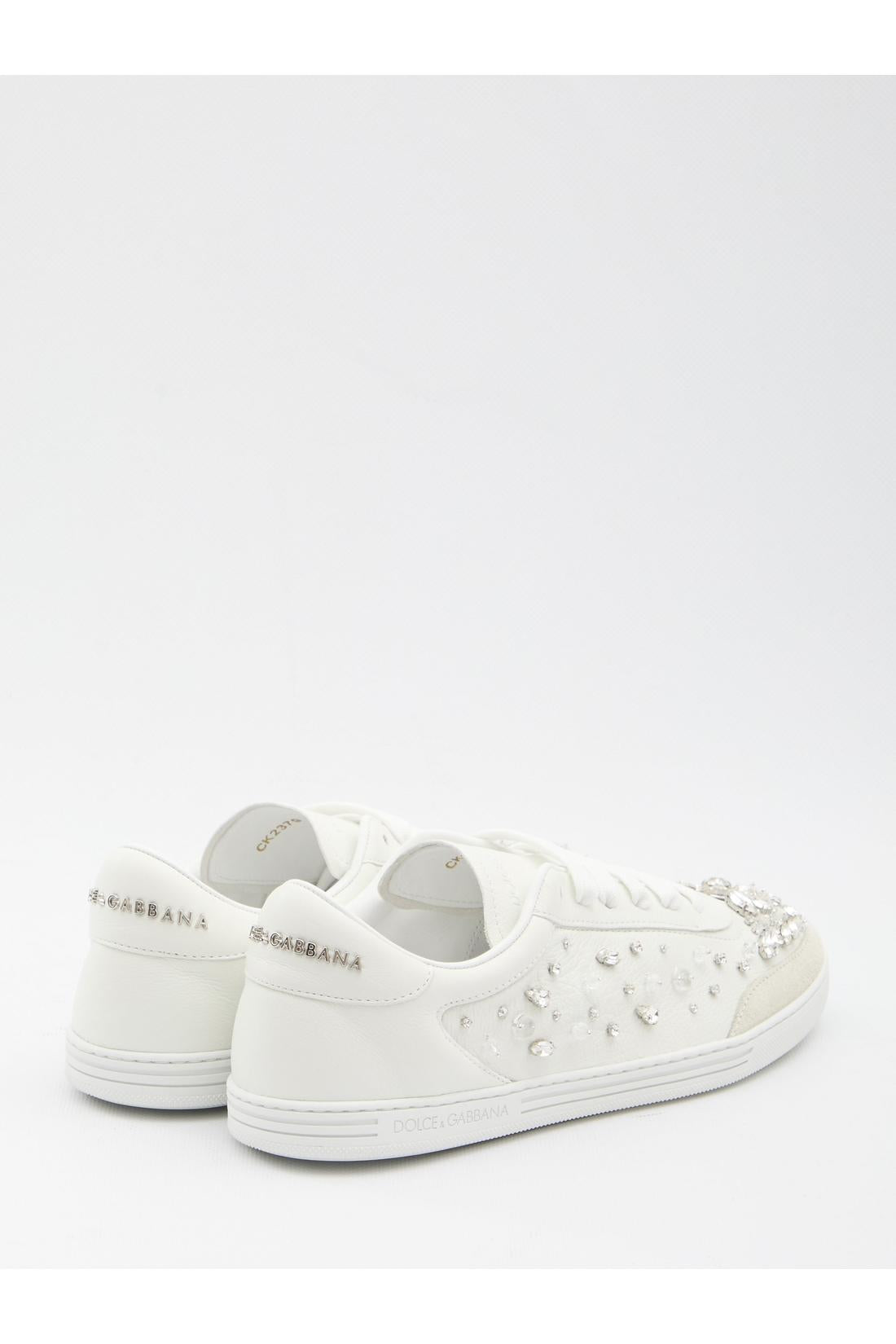 Dolce & Gabbana-OUTLET-SALE-Sneakers embellished with rhinestones-ARCHIVIST
