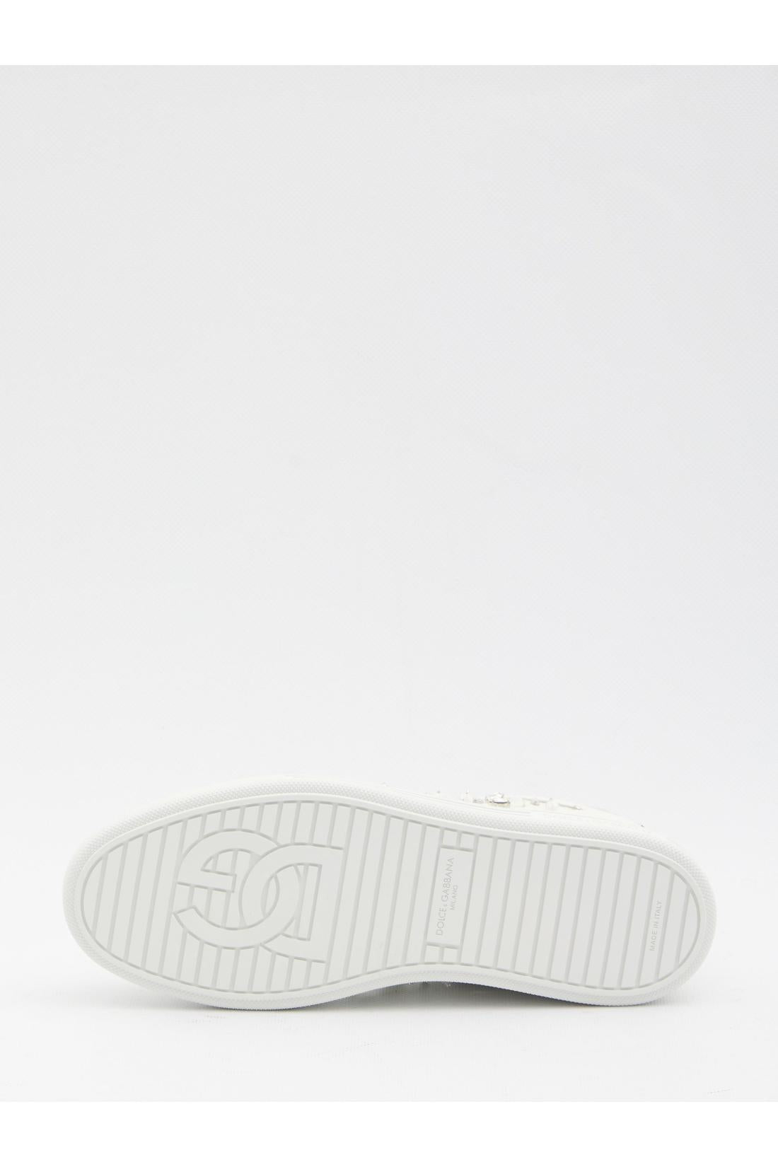 Dolce & Gabbana-OUTLET-SALE-Sneakers embellished with rhinestones-ARCHIVIST