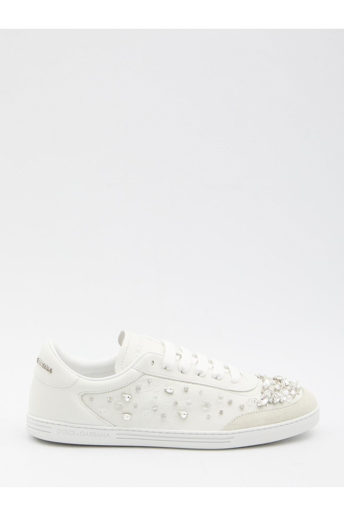 Dolce & Gabbana-OUTLET-SALE-Sneakers embellished with rhinestones-ARCHIVIST