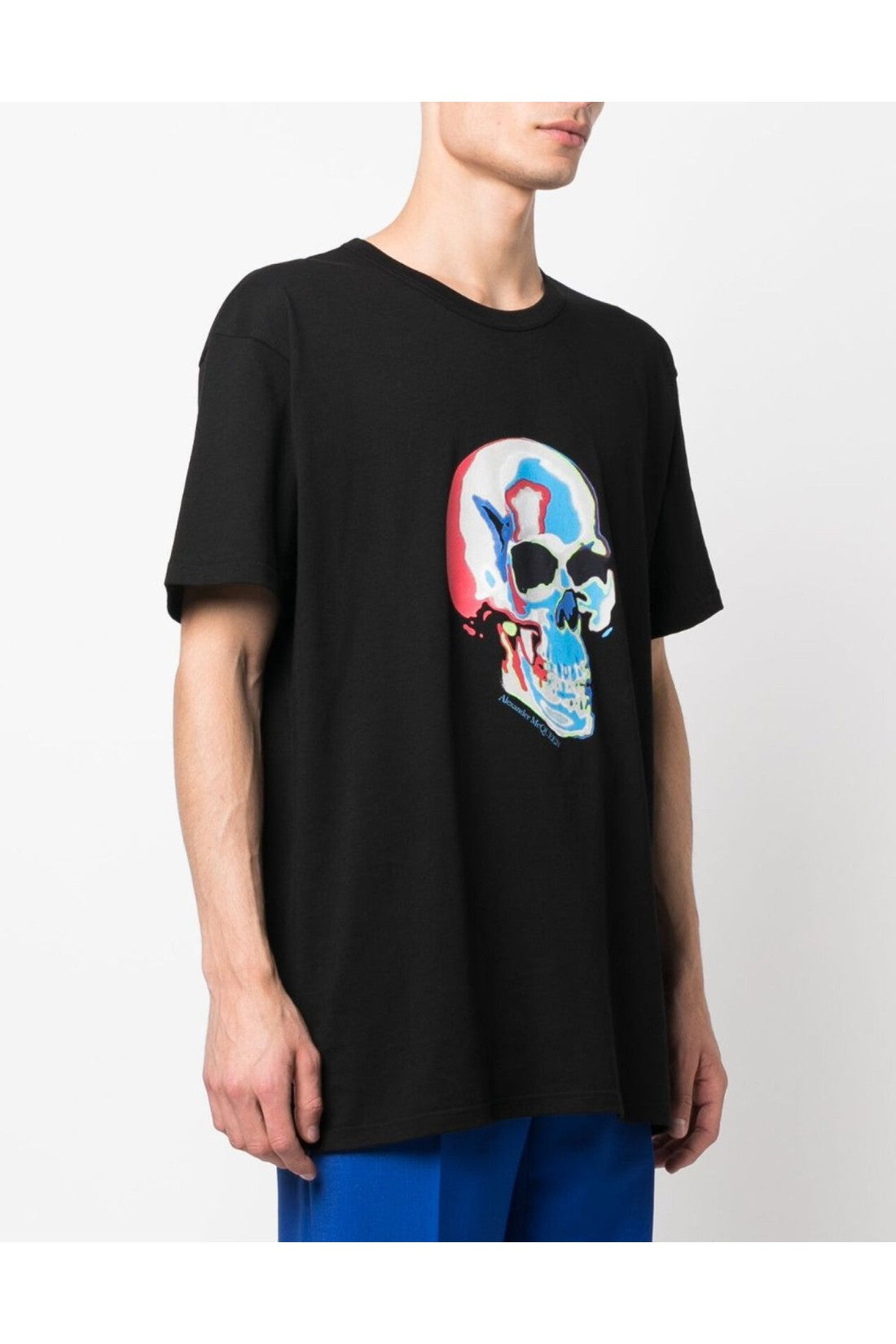 Alexander McQueen-OUTLET-SALE-Solarised Skull Logo T-Shirt-ARCHIVIST