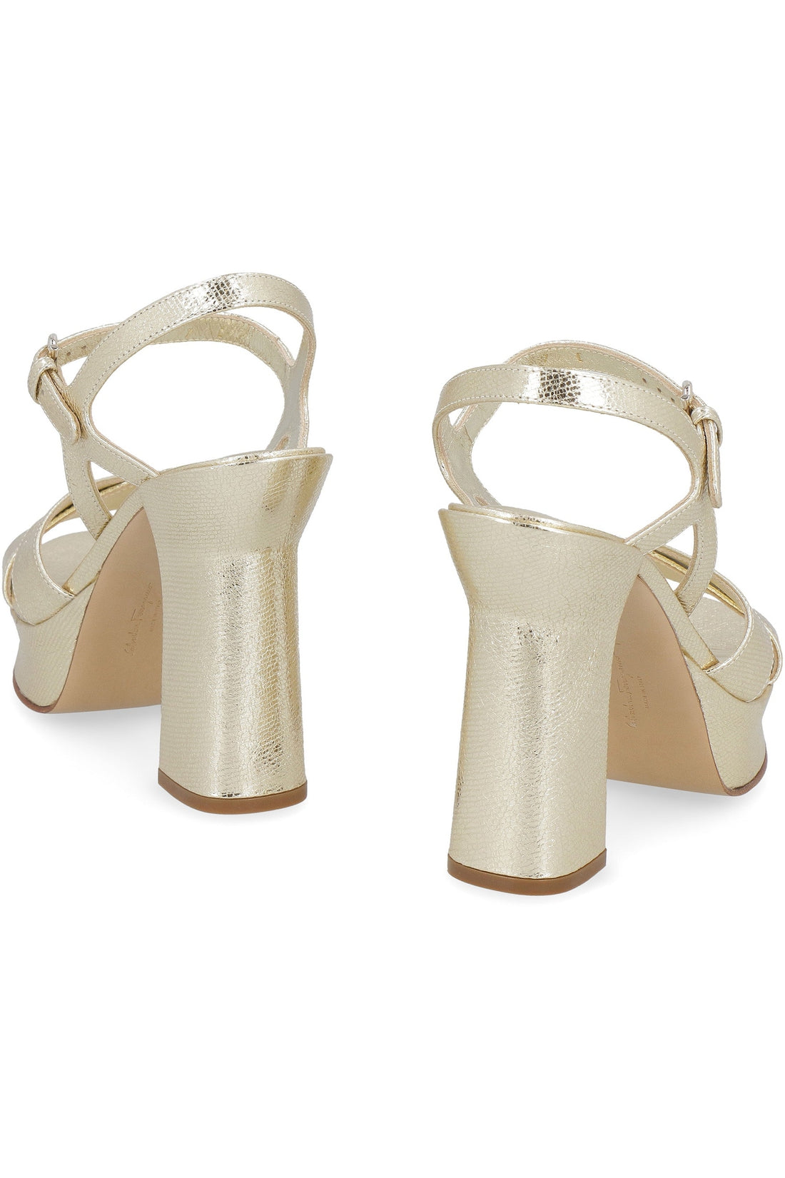 FERRAGAMO-OUTLET-SALE-Sonya Leather platform sandals-ARCHIVIST