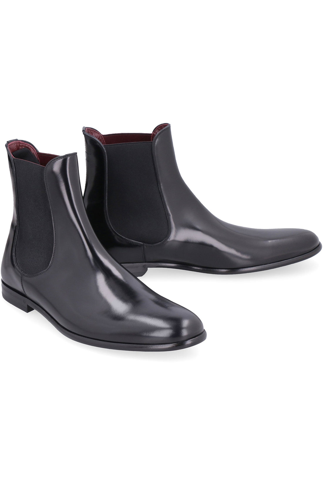 Dolce & Gabbana-OUTLET-SALE-Spazzolato leather Chelsea boots-ARCHIVIST