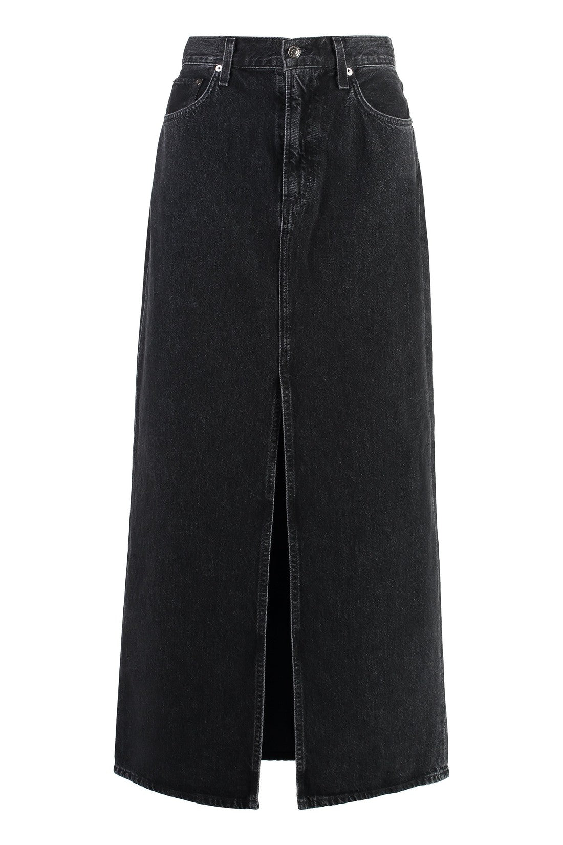 AGOLDE-OUTLET-SALE-Spider denim skirt-ARCHIVIST