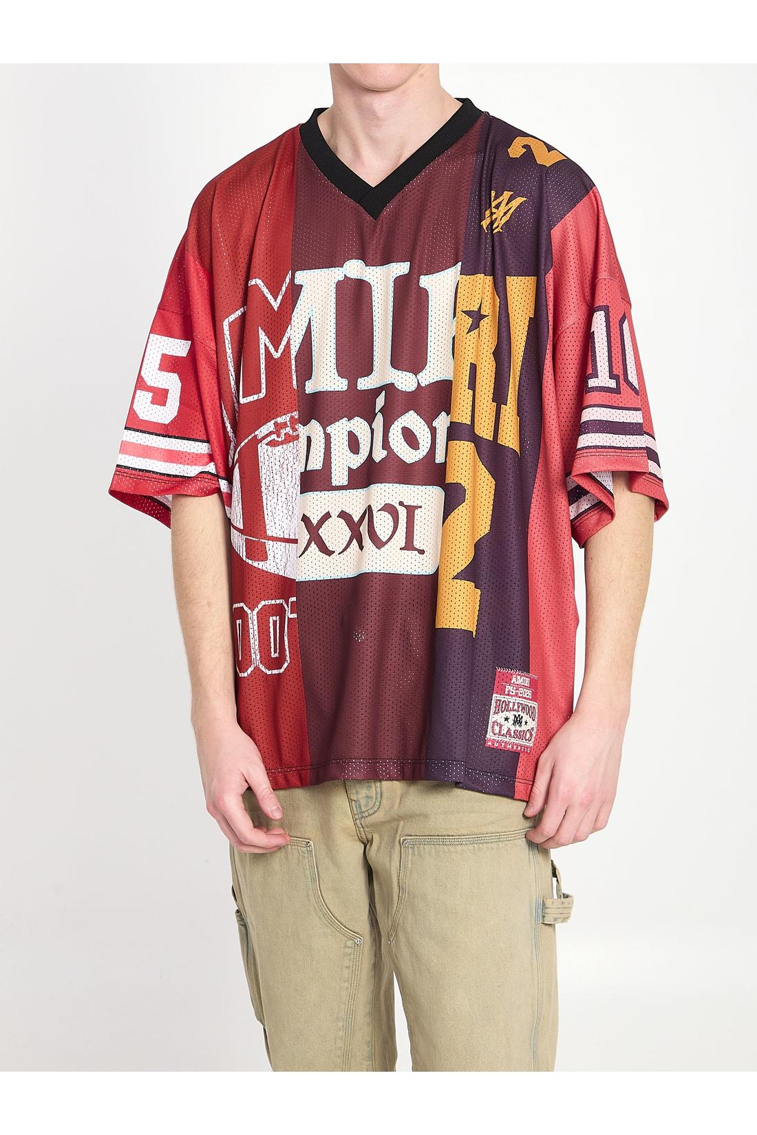 Spliced oversized mesh T-shirt-Shirts-Amiri-ARCHIVIST