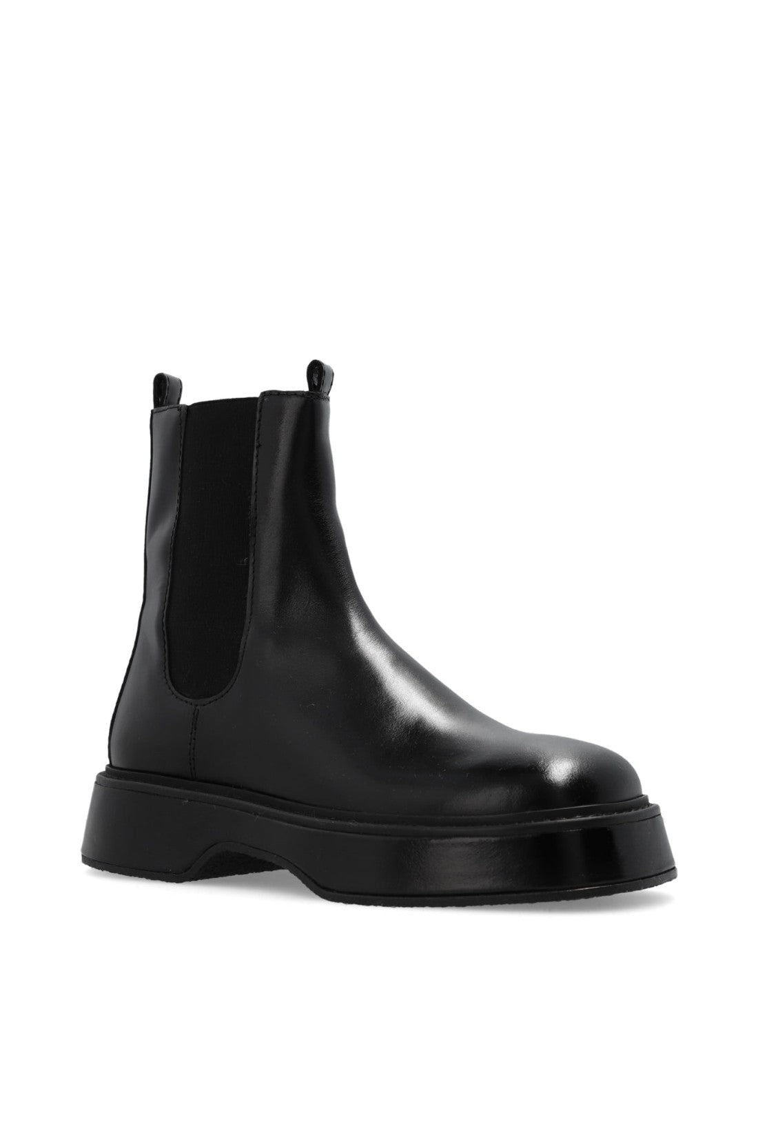 AMI Paris-OUTLET-SALE-Square Toe Leather Chelsea Boots-ARCHIVIST