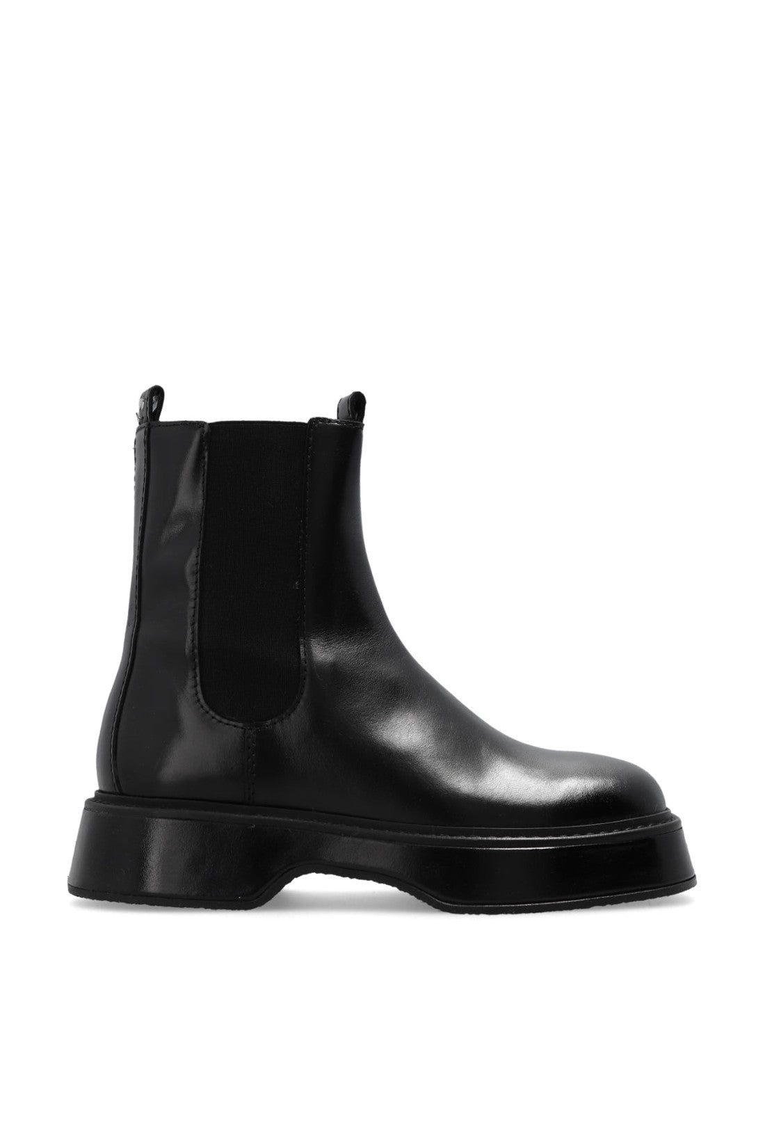 AMI Paris-OUTLET-SALE-Square Toe Leather Chelsea Boots-ARCHIVIST