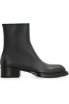 Alexander McQueen-OUTLET-SALE-Stack leather ankle boots-ARCHIVIST