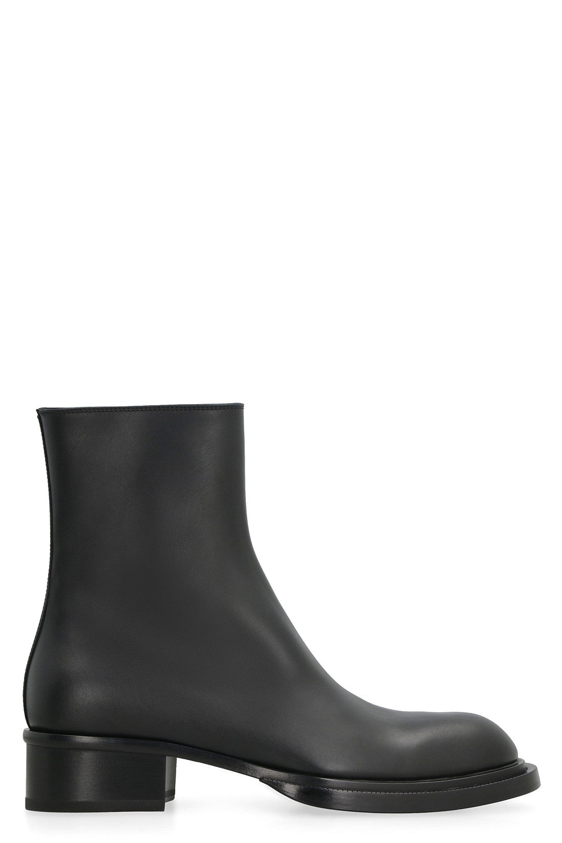 Alexander McQueen-OUTLET-SALE-Stack leather ankle boots-ARCHIVIST