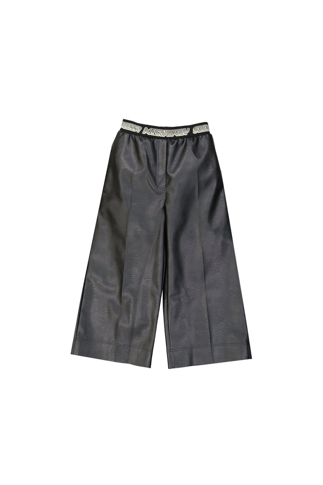 STELLA MCCARTNEY-OUTLET-SALE-Stella Mccartney Cropped Leather Effect Pants-ARCHIVIST