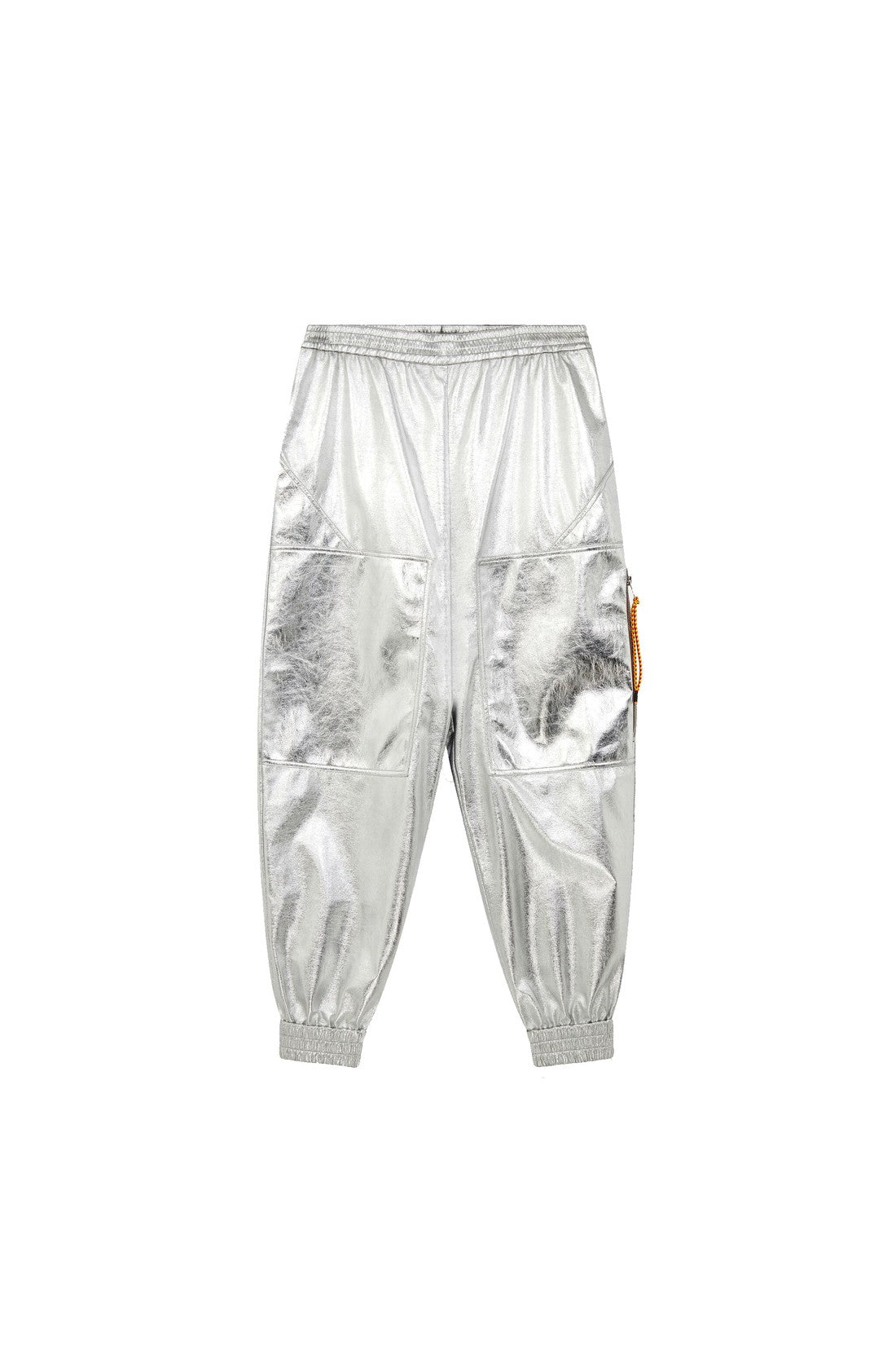 STELLA MCCARTNEY-OUTLET-SALE-Stella Mccartney Silver Coated Trousers-ARCHIVIST