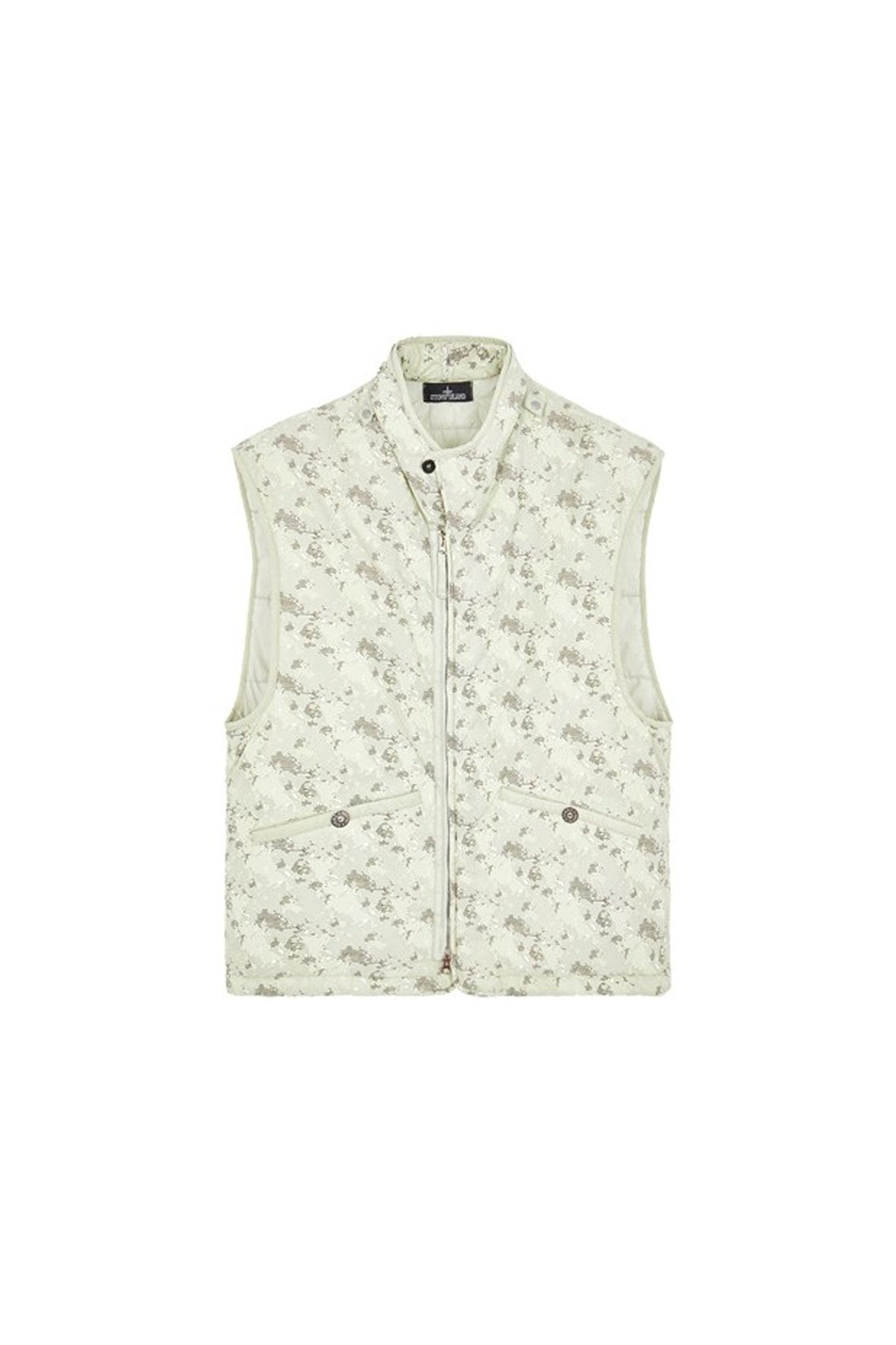 STONE ISLAND-OUTLET-SALE-Stone Island Printed Brushed Gilet-ARCHIVIST