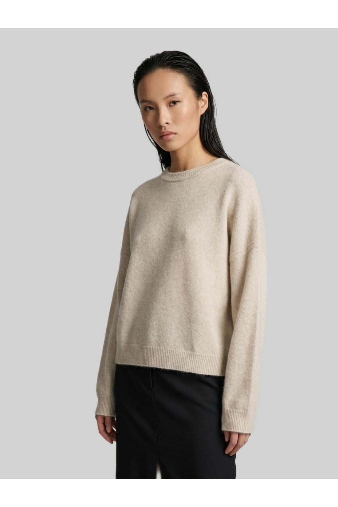Loulou De Saison-OUTLET-SALE-Stone Tristan sweater-ARCHIVIST