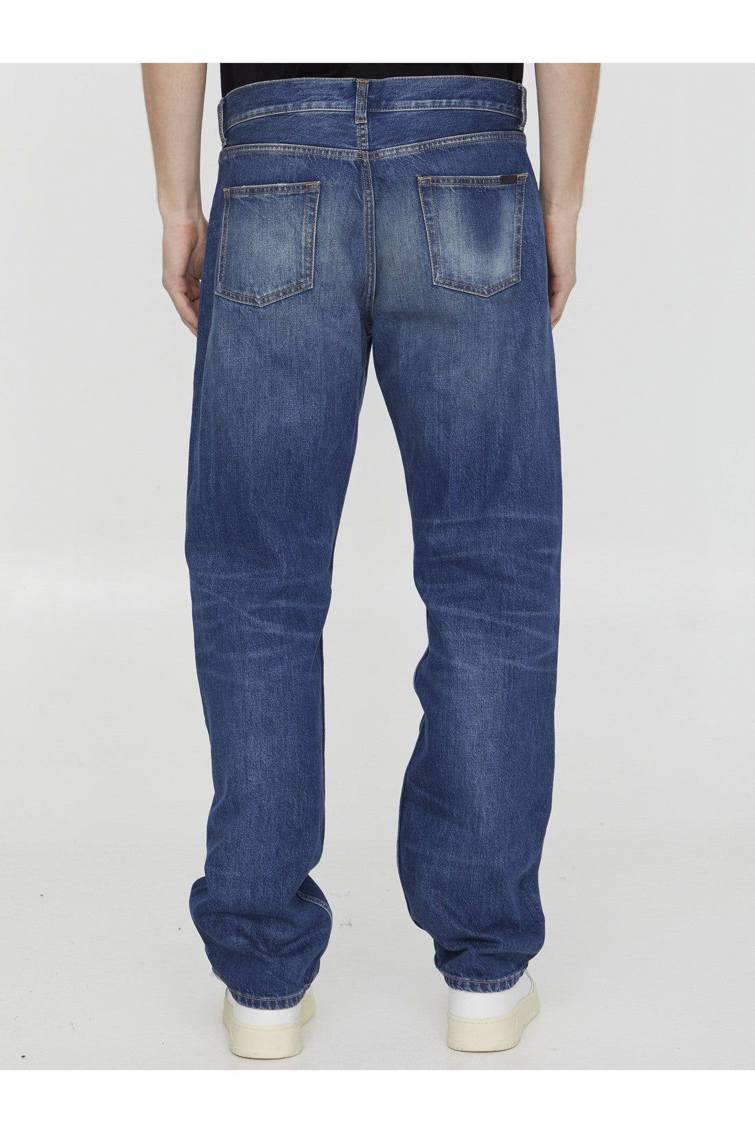 SAINT LAURENT-OUTLET-SALE-Straight denim jeans-ARCHIVIST