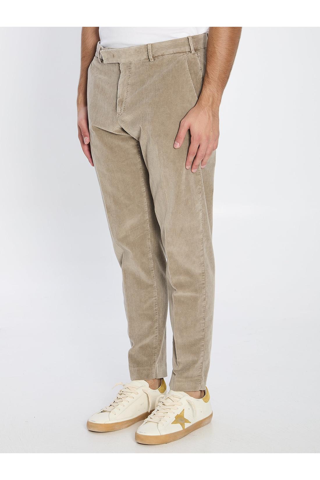 Pt Torino-OUTLET-SALE-Straight-leg corduroy trousers-ARCHIVIST