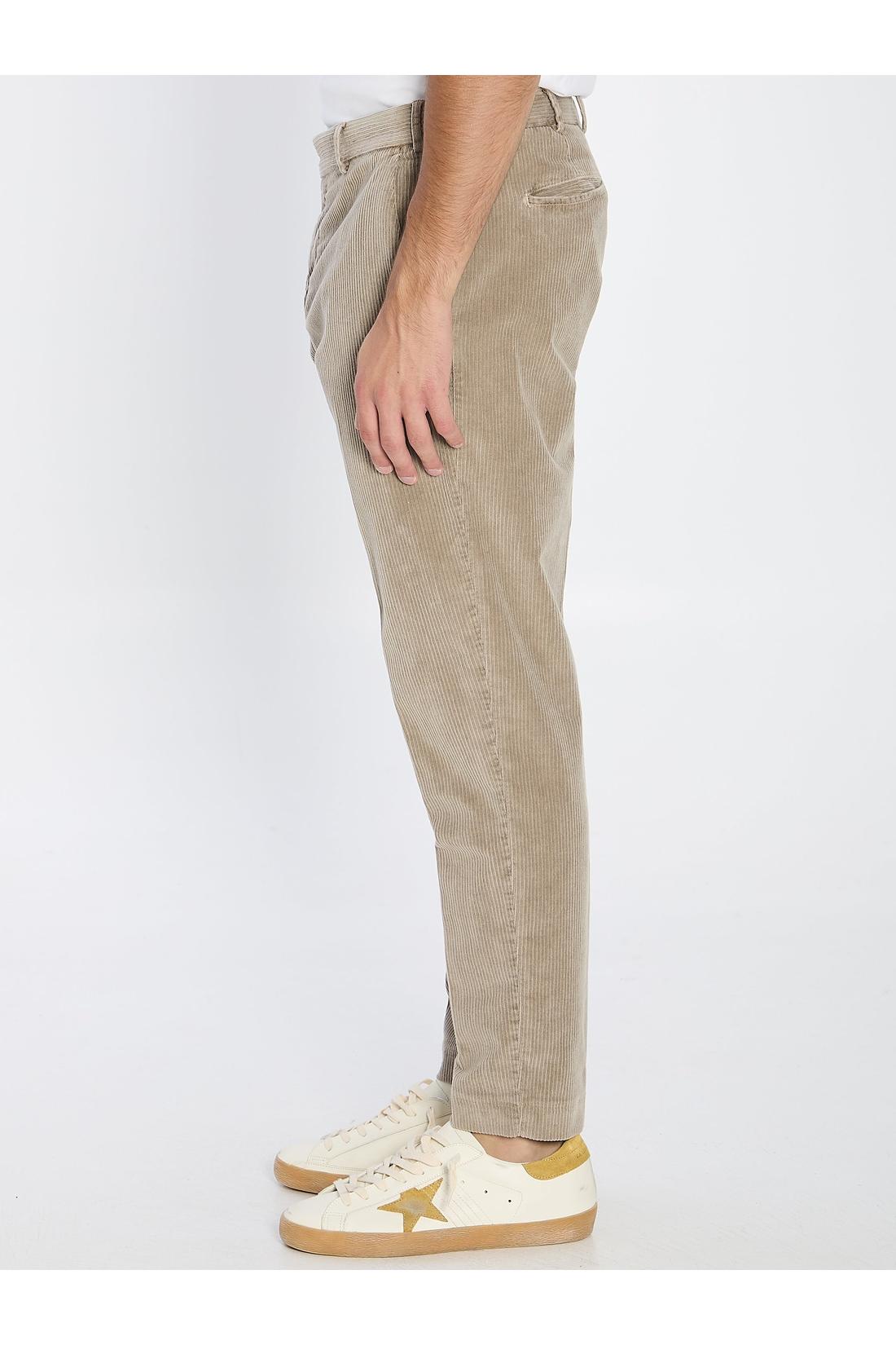 Pt Torino-OUTLET-SALE-Straight-leg corduroy trousers-ARCHIVIST