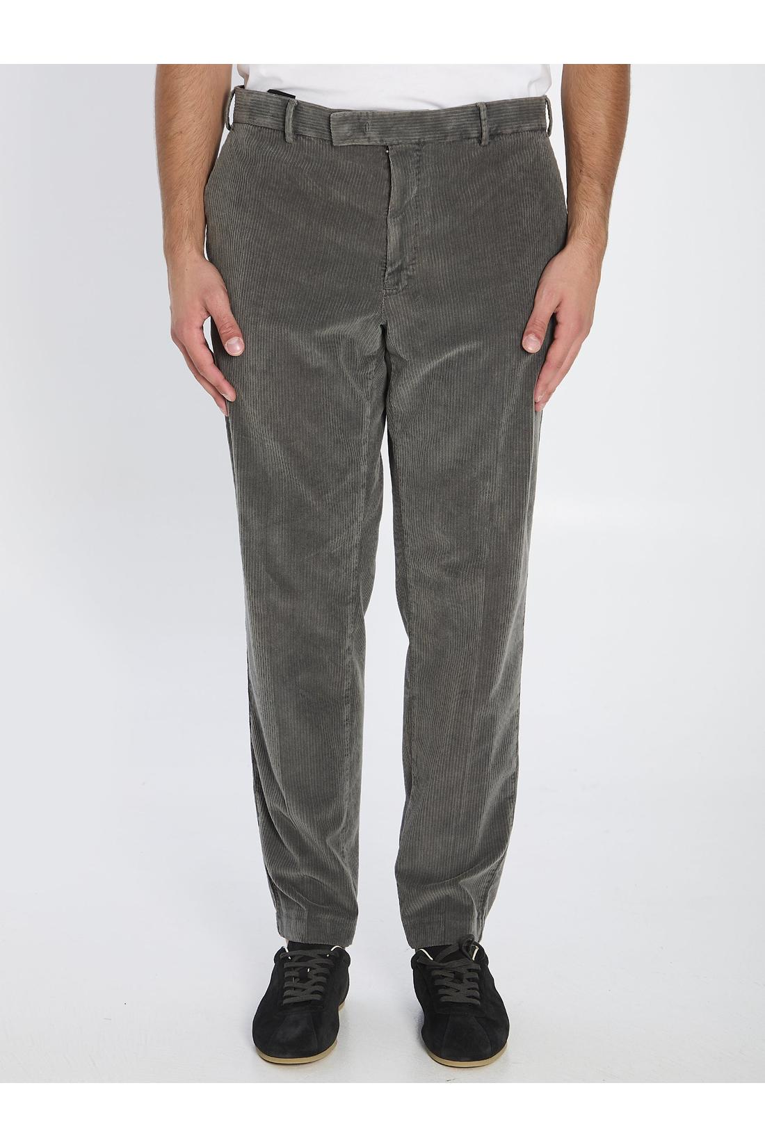 Pt Torino-OUTLET-SALE-Straight-leg corduroy trousers-ARCHIVIST