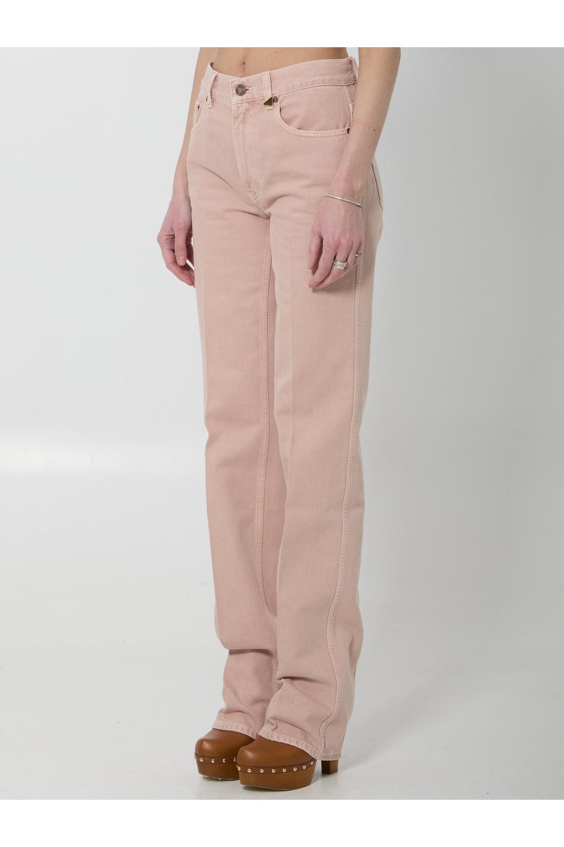 Chloé-OUTLET-SALE-Straight leg jeans in denim-ARCHIVIST