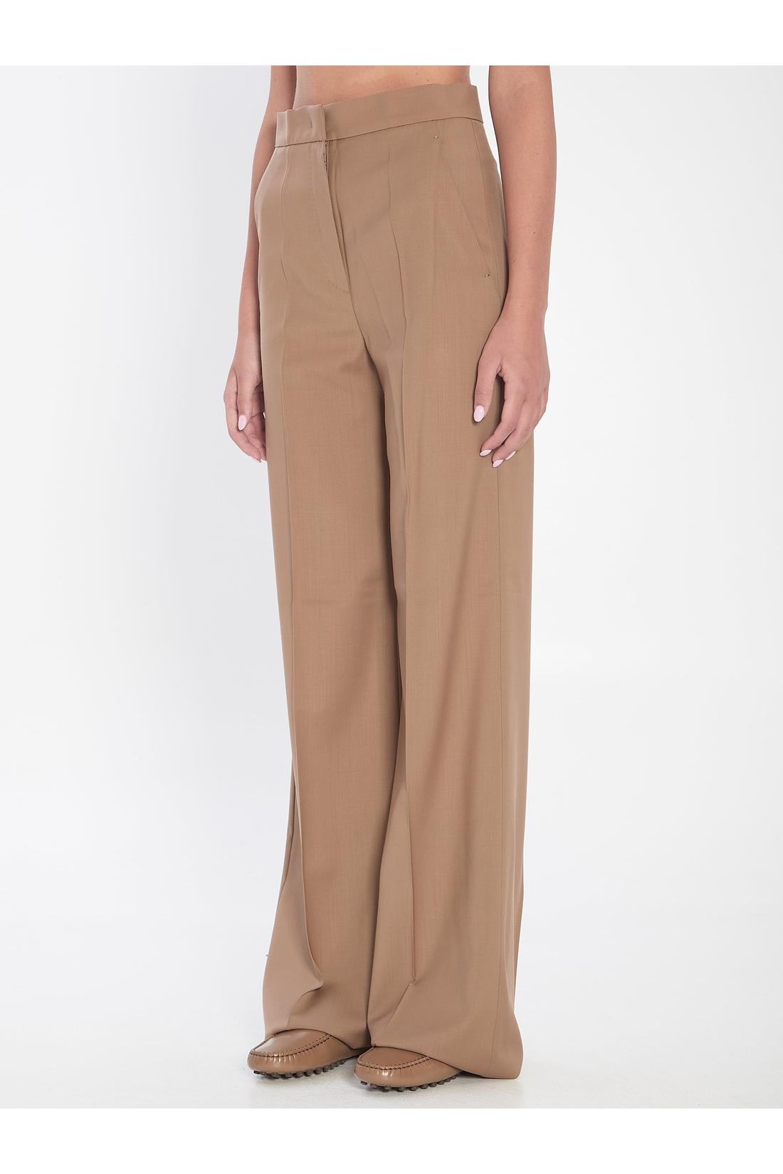 Max Mara-OUTLET-SALE-Straight-leg trousers in light wool-ARCHIVIST