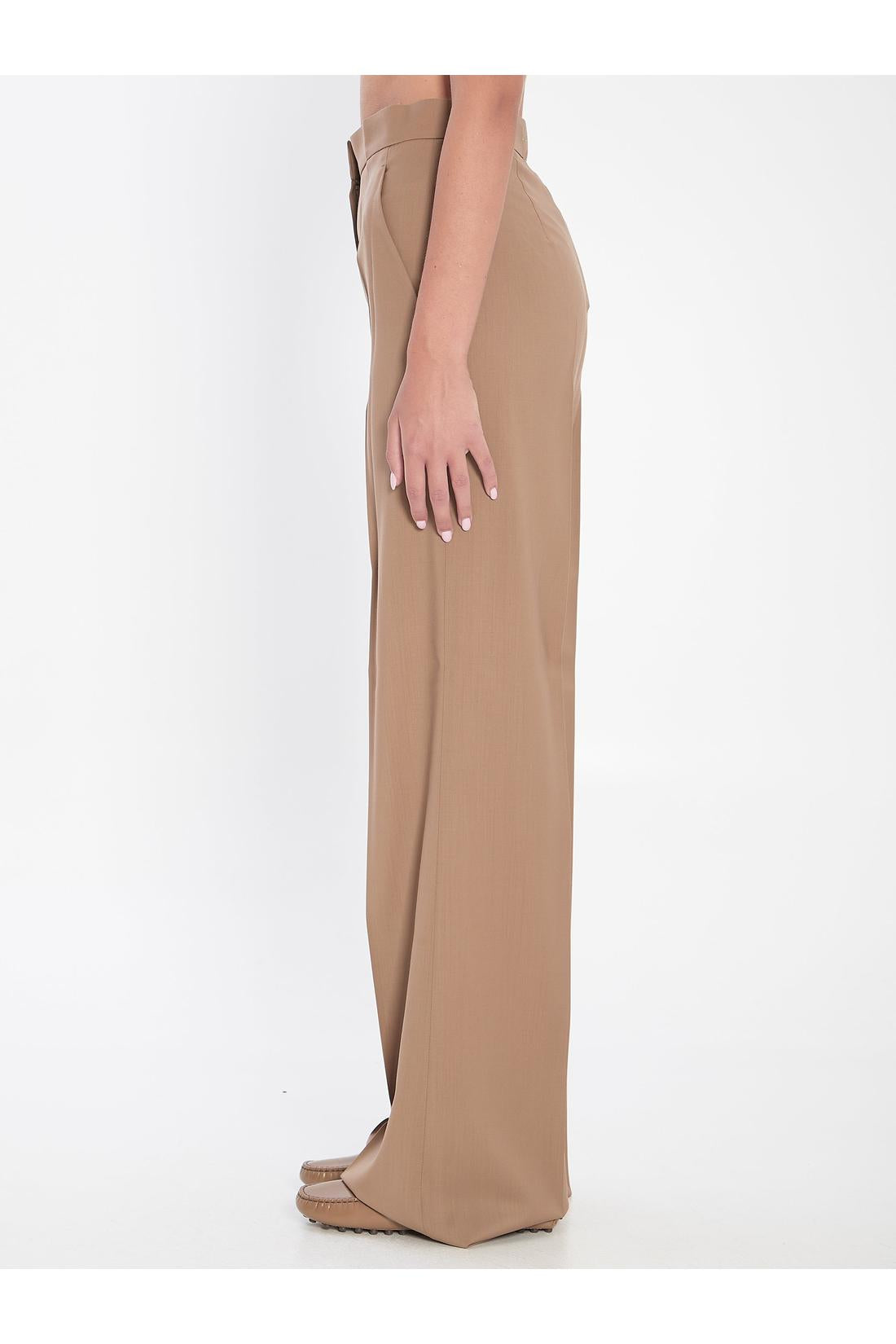 Max Mara-OUTLET-SALE-Straight-leg trousers in light wool-ARCHIVIST