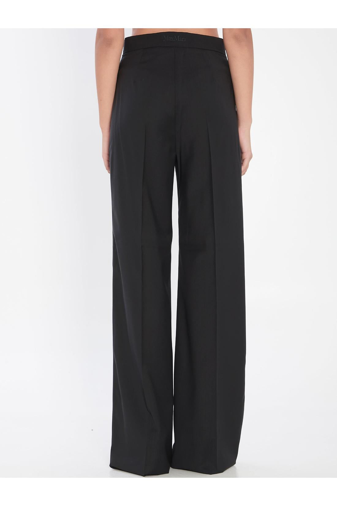 Max Mara-OUTLET-SALE-Straight-leg trousers in light wool-ARCHIVIST