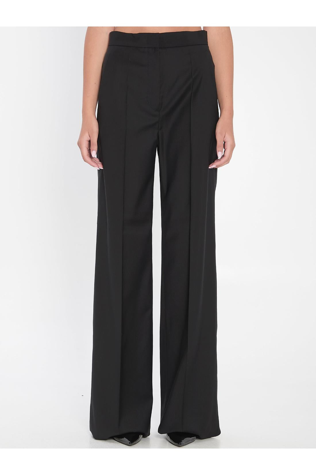 Max Mara-OUTLET-SALE-Straight-leg trousers in light wool-ARCHIVIST
