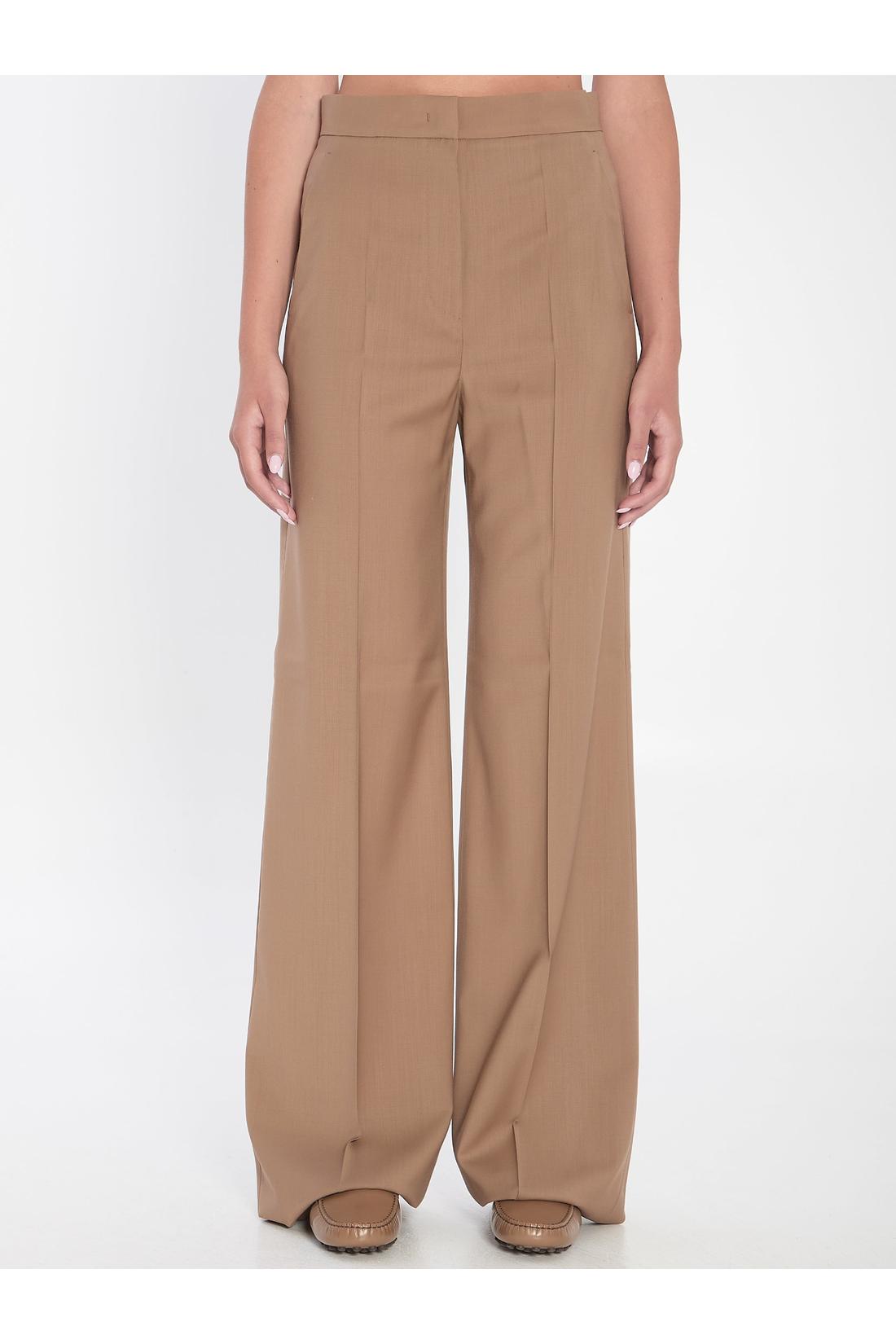 Max Mara-OUTLET-SALE-Straight-leg trousers in light wool-ARCHIVIST