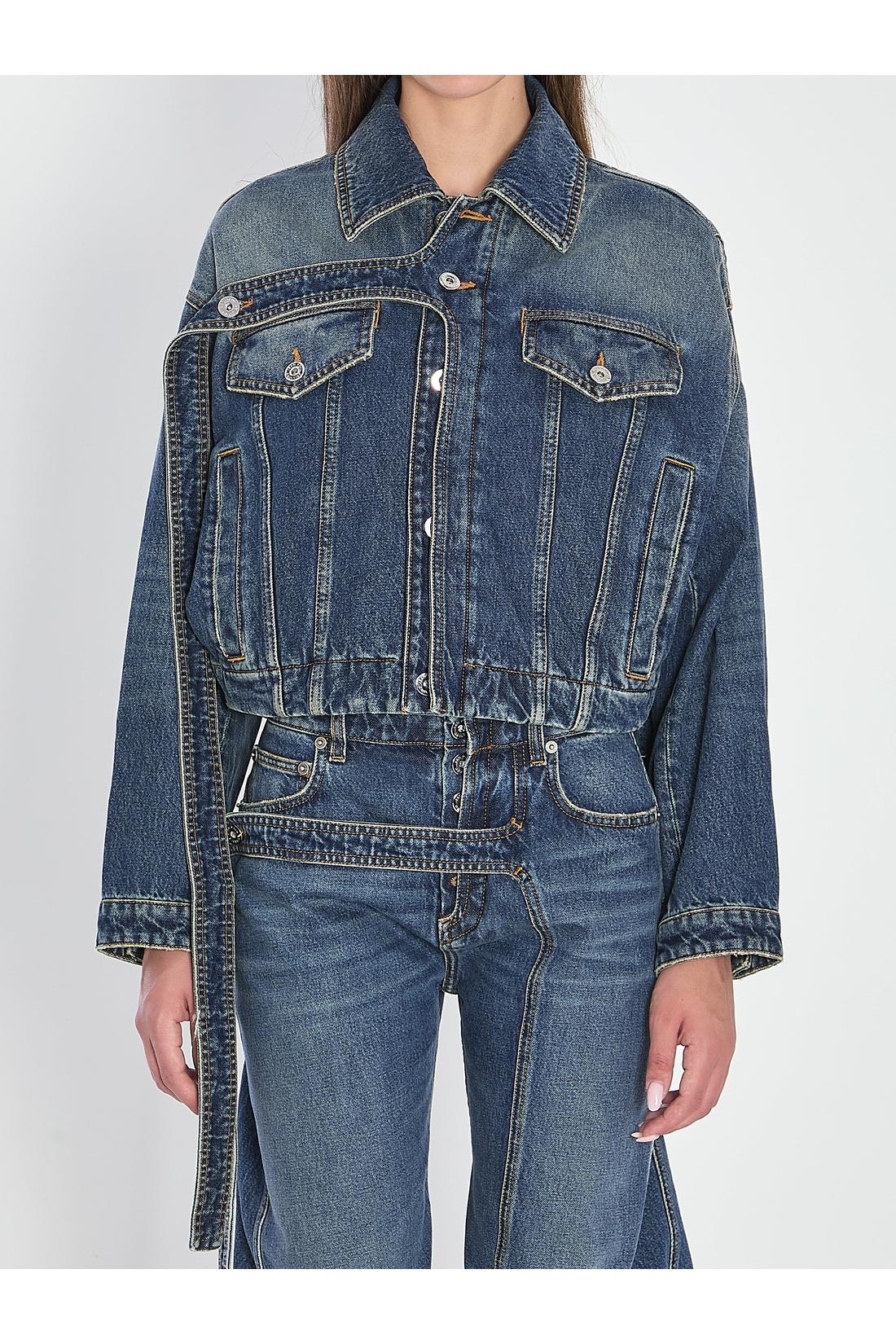 Jean Paul Gaultier-OUTLET-SALE-Strap jacket in denim-ARCHIVIST