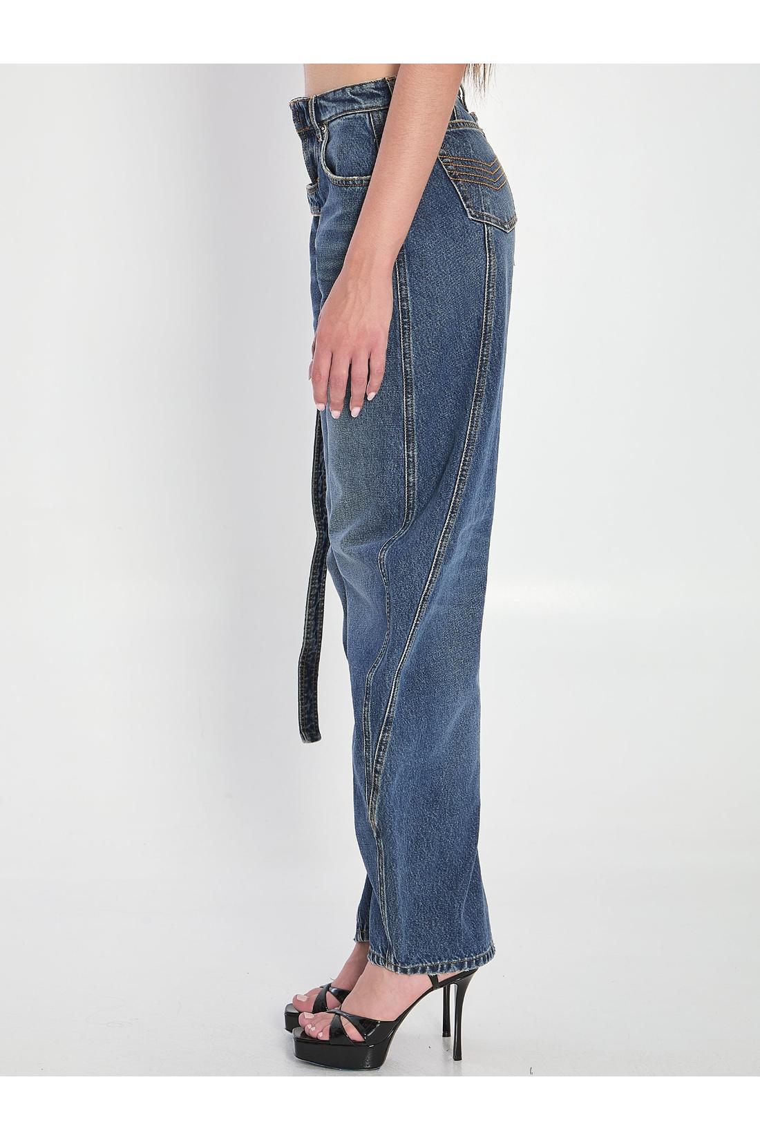 Jean Paul Gaultier-OUTLET-SALE-Strap jeans in denim-ARCHIVIST
