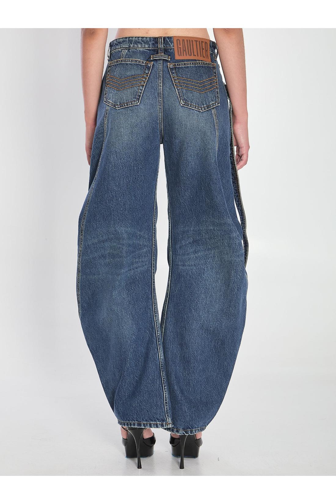 Jean Paul Gaultier-OUTLET-SALE-Strap jeans in denim-ARCHIVIST