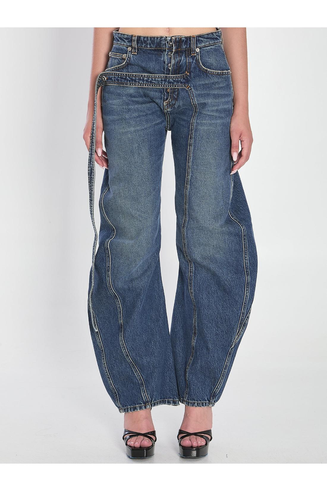 Jean Paul Gaultier-OUTLET-SALE-Strap jeans in denim-ARCHIVIST