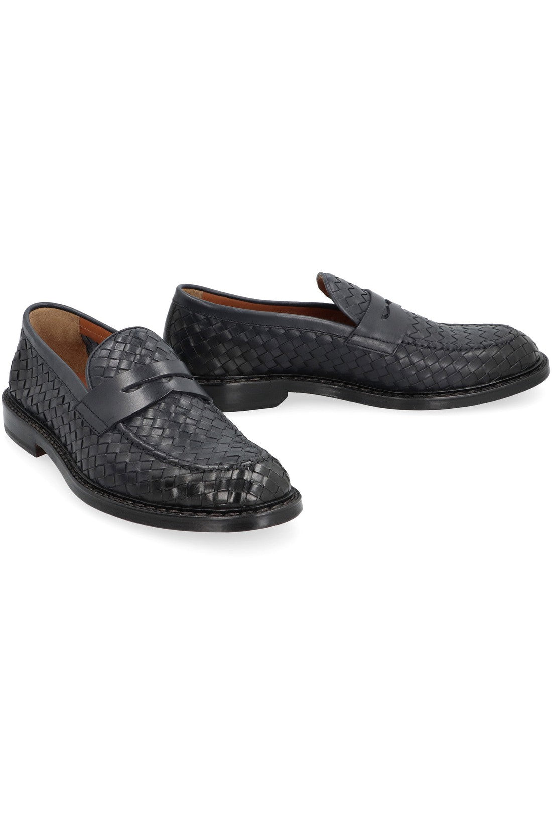 Doucal's-OUTLET-SALE-Straw Leather loafers-ARCHIVIST