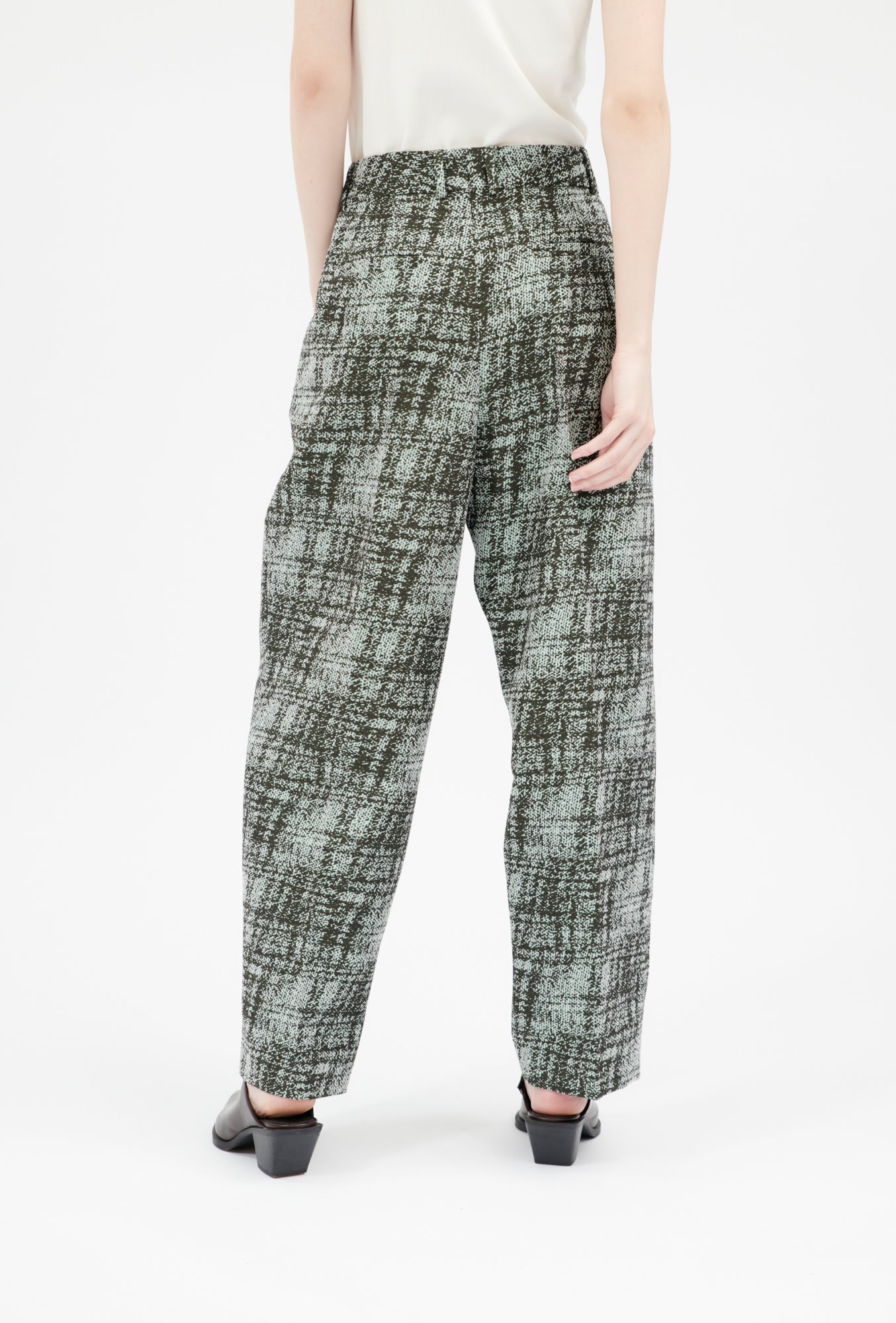 Odeeh-Stretch Trompe L'oeil Hose, Water Green-Hosen-Black-Deal-Outlet-by-ARCHIVIST