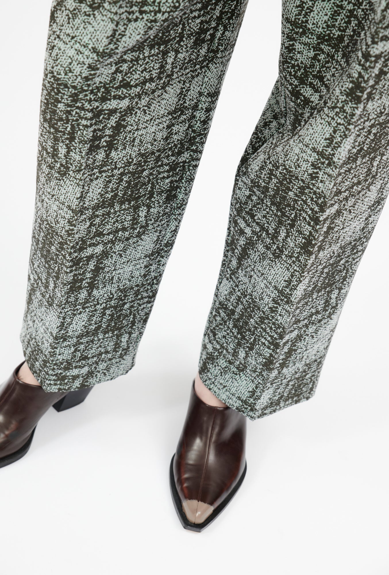 Odeeh-Stretch Trompe L'oeil Hose, Water Green-Hosen-Black-Deal-Outlet-by-ARCHIVIST