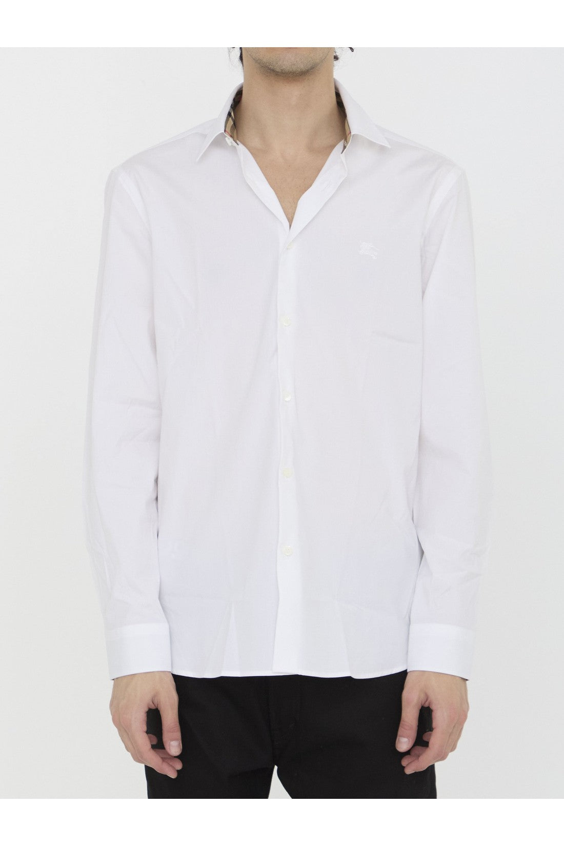 Burberry-OUTLET-SALE-Stretch cotton shirt-ARCHIVIST