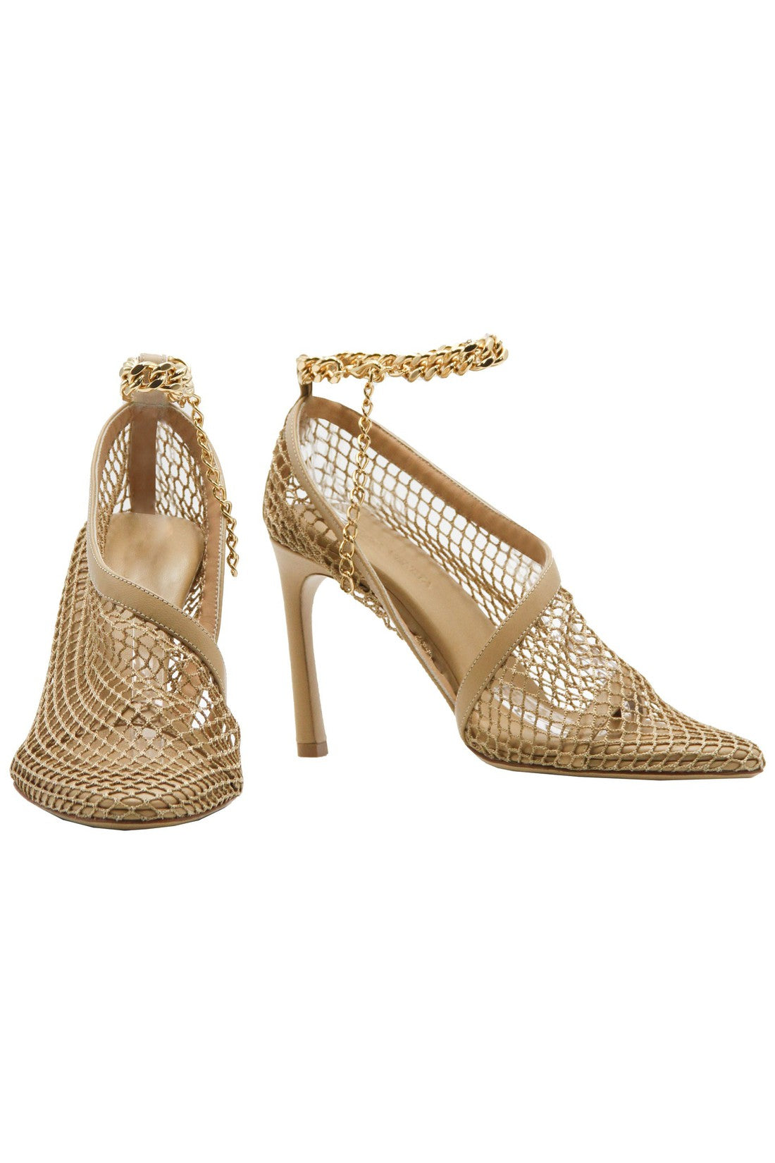 Bottega Veneta-OUTLET-SALE-Stretch sandals in leather and mesh-ARCHIVIST