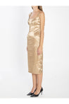 Dolce & Gabbana-OUTLET-SALE-Stretch satin midi dress-ARCHIVIST