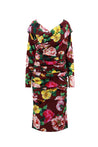 DOLCE & GABBANA-OUTLET-SALE-Stretch silk dress with floral print-ARCHIVIST