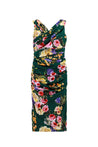 DOLCE & GABBANA-OUTLET-SALE-Stretch silk dress with floral print-ARCHIVIST