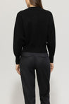 Luisa Cerano-Strickblouson mit Knopfdetails-Jacken & Mäntel-Black-Deal-Outlet-by-ARCHIVIST