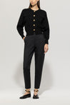 Luisa Cerano-Strickblouson mit Knopfdetails-Jacken & Mäntel-Black-Deal-Outlet-by-ARCHIVIST