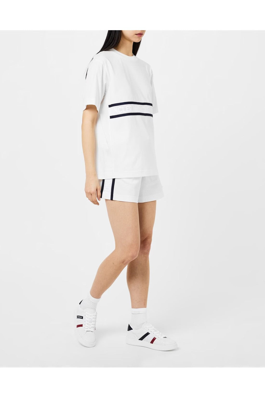 Moncler-OUTLET-SALE-Stripe Detail Logo Shorts-ARCHIVIST