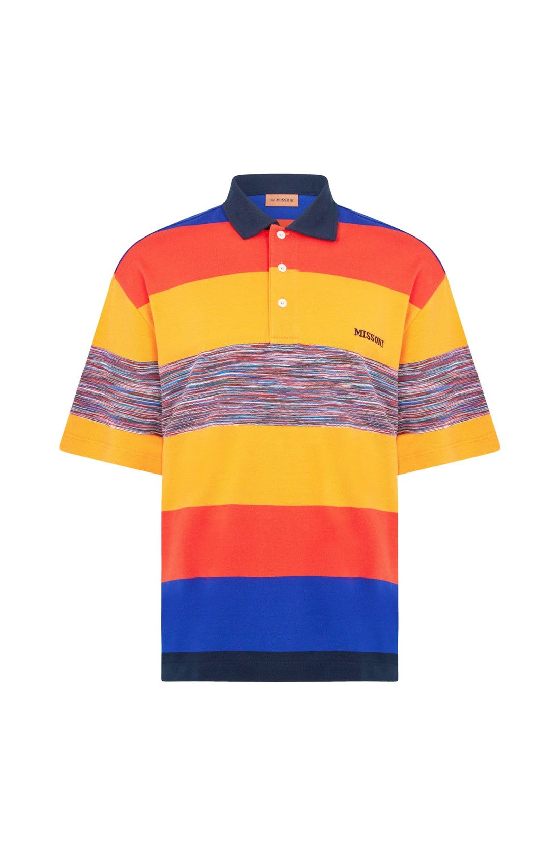 Missoni-OUTLET-SALE-Striped Logo Embroidered Polo Shirt-ARCHIVIST