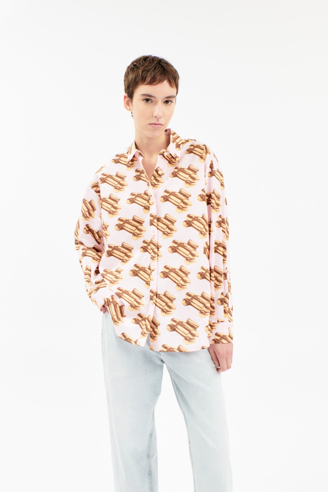 Odeeh-Striped Pool Chairs Bluse, Goldocker-Hemden & Blusen-Black-Deal-Outlet-by-ARCHIVIST