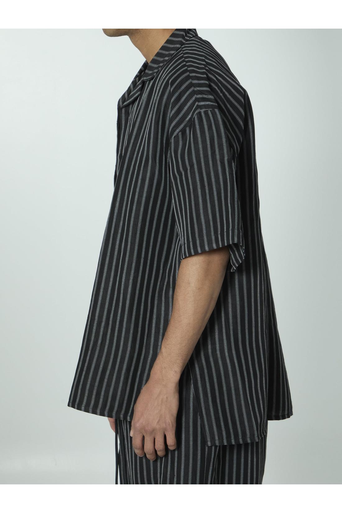 Striped camp collar shirt-Shirts-Willy Chavarria-OUTLET-ARCHIVIST-ARCHIVE-SALE