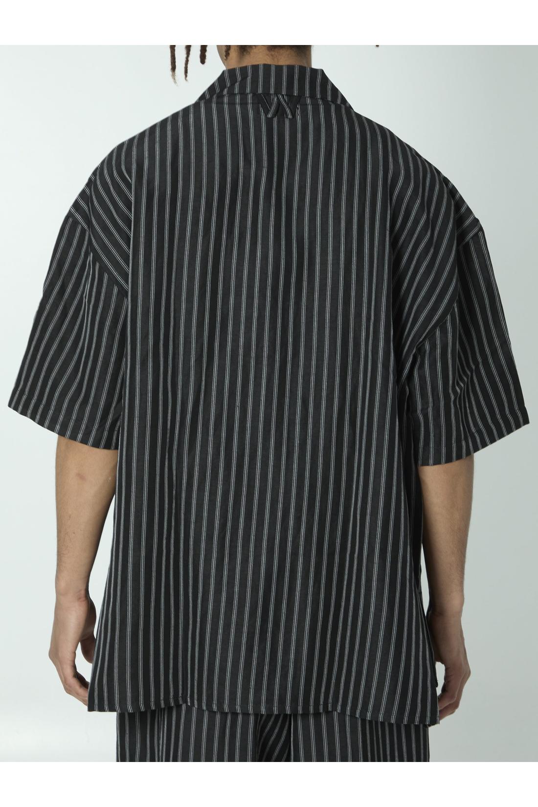 Striped camp collar shirt-Shirts-Willy Chavarria-OUTLET-ARCHIVIST-ARCHIVE-SALE