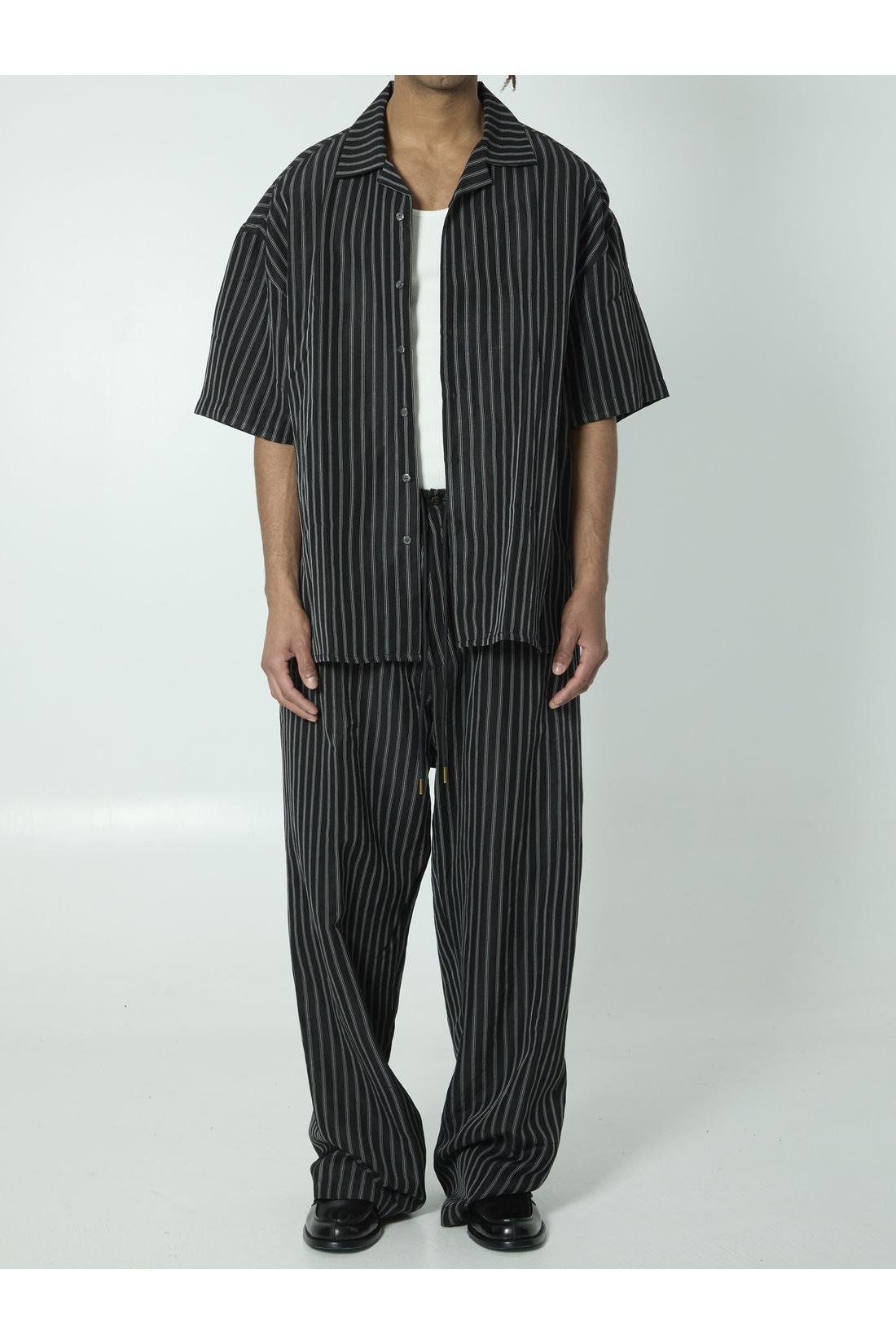 Striped camp collar shirt-Shirts-Willy Chavarria-OUTLET-ARCHIVIST-ARCHIVE-SALE